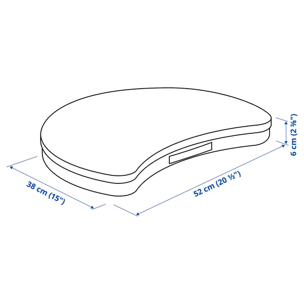 Illustration med mått för produkten: ÖJULF.