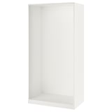 Vit ikea PAX garderobsram - modern, miljövänlig förvaring.