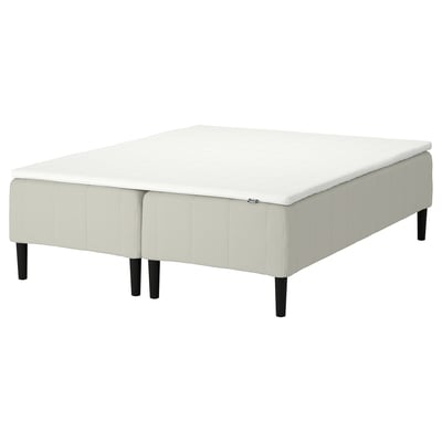 IKEA RÅHOLMAR: vit sängbotten, träben, quiltad design, stoppad, 5 komfortzoner.