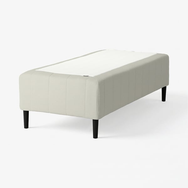 RISHÖJDEN Resårbtn m pocketresårkärna 7 zoner, inkl ben medium fast/Knisa ljusbeige, 90x200 cm