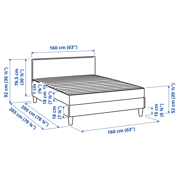 Illustration med mått för produkten: SÄBÖVIK.