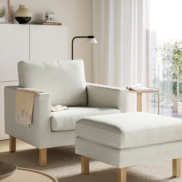 SALTSJÖBADEN Fotpall, Gunnared beige