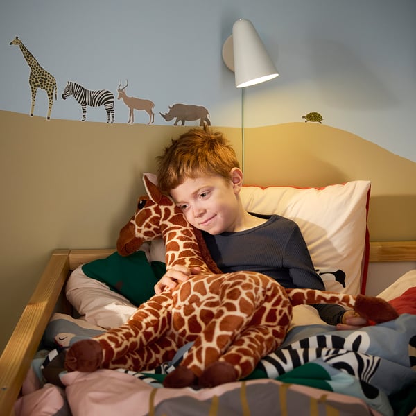 SANDLÖPARE Mjukleksak, giraff/brun, 70 cm