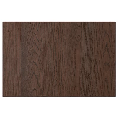 En mörkbrun träpanel från SINARP med ekfanér och en elegant, rektangulär design.