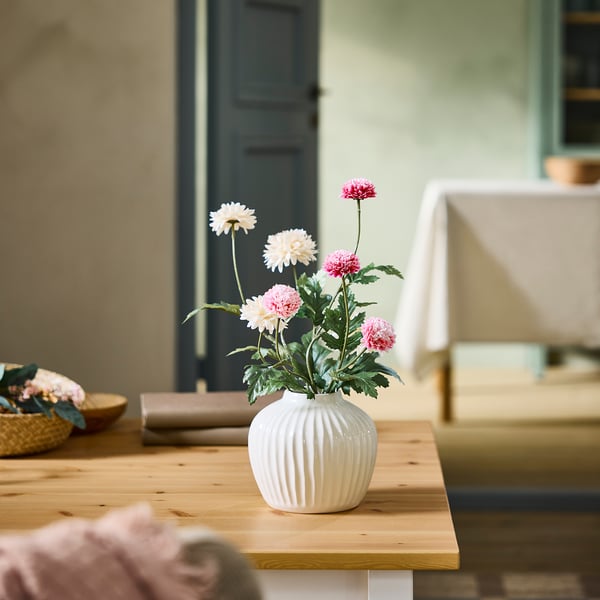 SMYCKA Konstgjord blomma, inom-/utomhus Krysantemum/rosa, 75 cm