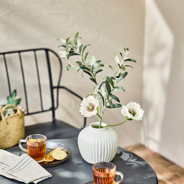 SMYCKA Konstgjord blomma, inom-/utomhus/olivkvist, 75 cm