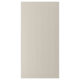 En beige STENSUND skåpdörr med en inramad, räfflad paneldesign. Dörren har en slät, lackerad yta.