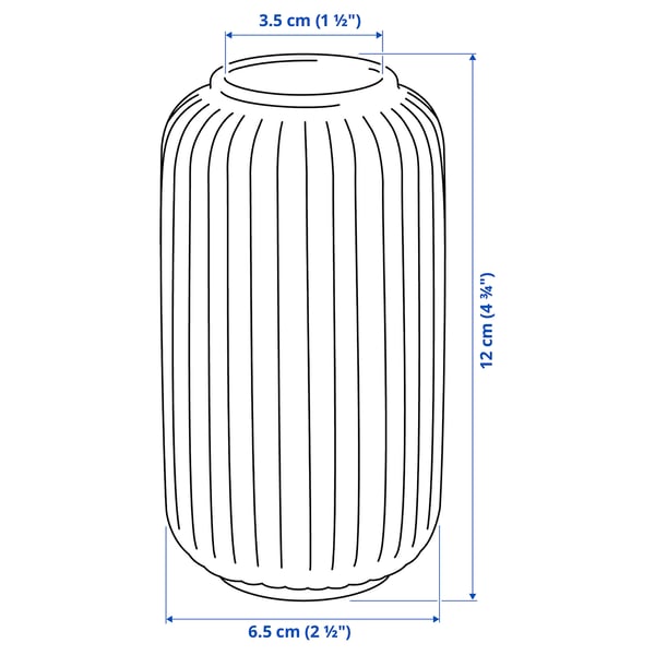 Illustration med mått för produkten: STILREN.