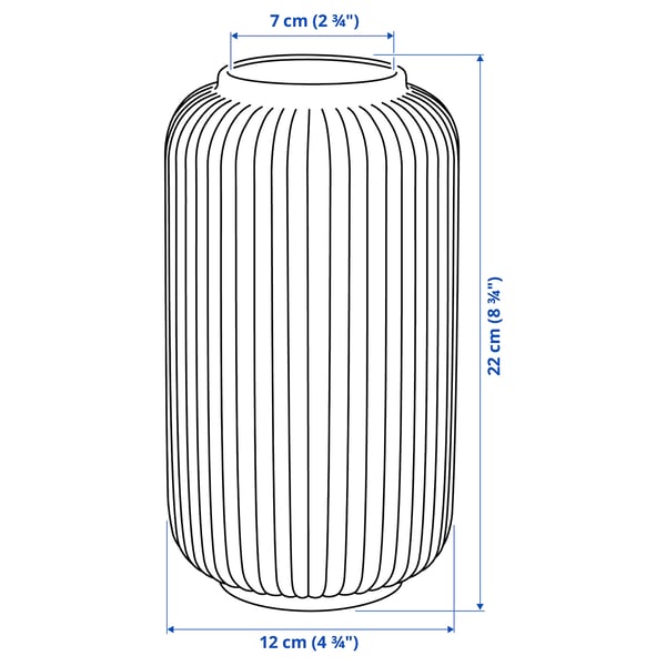 Illustration med mått för produkten: STILREN.