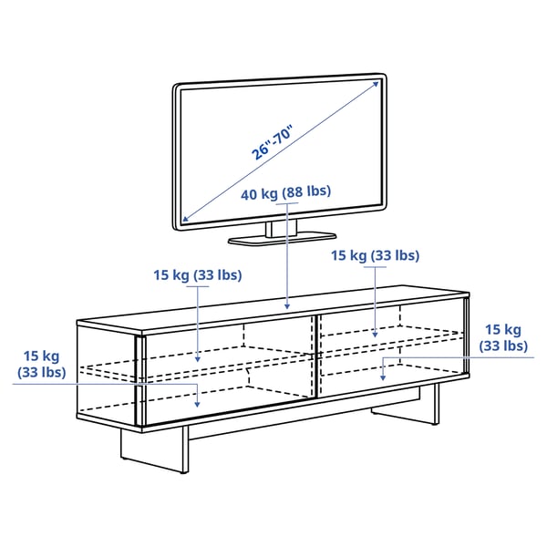 STOCKHOLM 2025 Tv-bänk med skjutdörrar, ekfaner, 179x42x56 cm