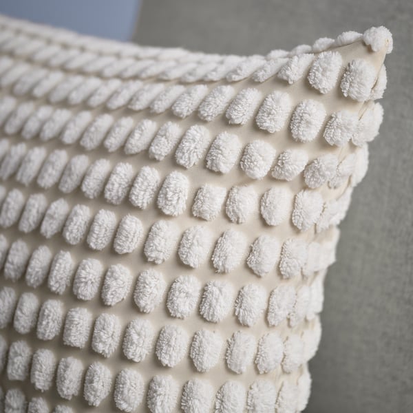 SVARTPOPPEL Kuddfodral, off-white, 50x50 cm