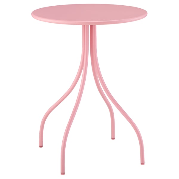 TÅNEBRO Sidobord, inom-/utomhus/ljusrosa, 46 cm
