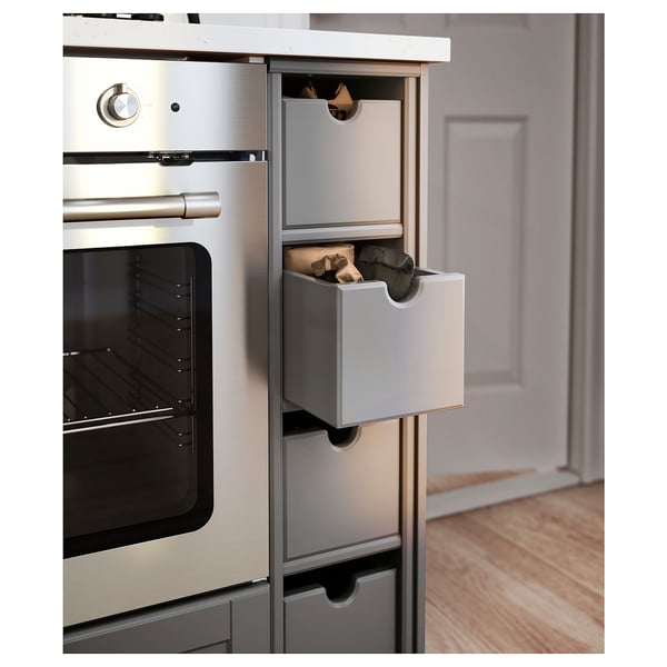 Vit TORNVIKEN-låda på bänken, förvarar småsaker.