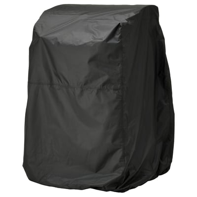 Svart vattentätt överdrag, fyrkantigt, för utemöbler; Tillverkad av polyester och polyuretan, Protect Garden Set eller BBQ.