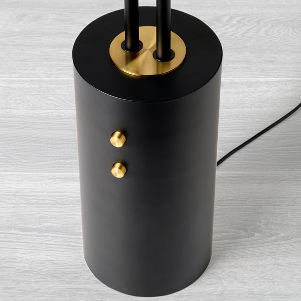 TRÅDNATE Golvlampa uppljus/läslampa, svart, 180 cm