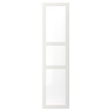 Vit TYSSEDAL glasdörr med ram, elegant rektangulär design, modern stil.