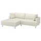 UPPÅKRA 3-sits modulsoffa, med schäslong, vänster/Axvall off-white