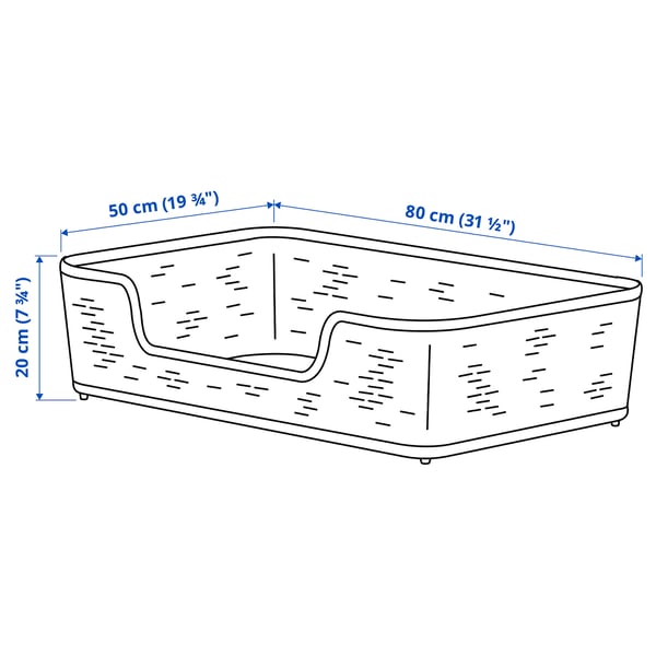 Illustration med mått för produkten: UTSÅDD.