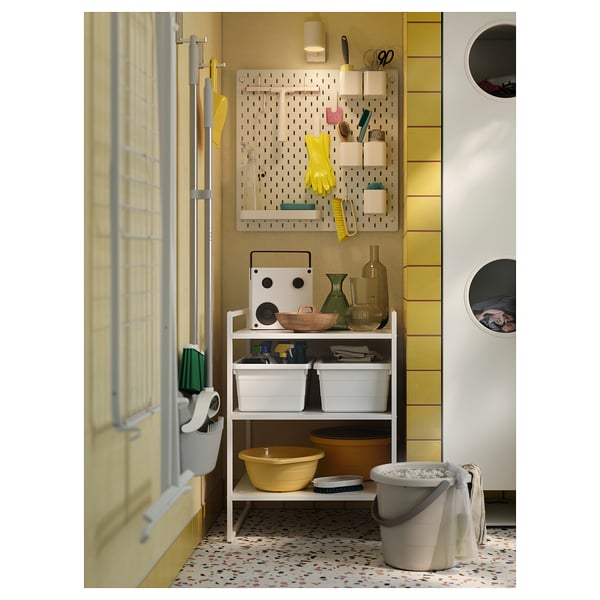 VAPPEBY Bluetooth högtalare, vit/gen 3, 20x20 cm