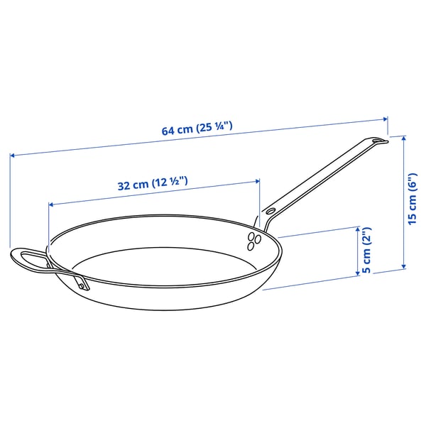 Illustration med mått för produkten: VARDAGEN.
