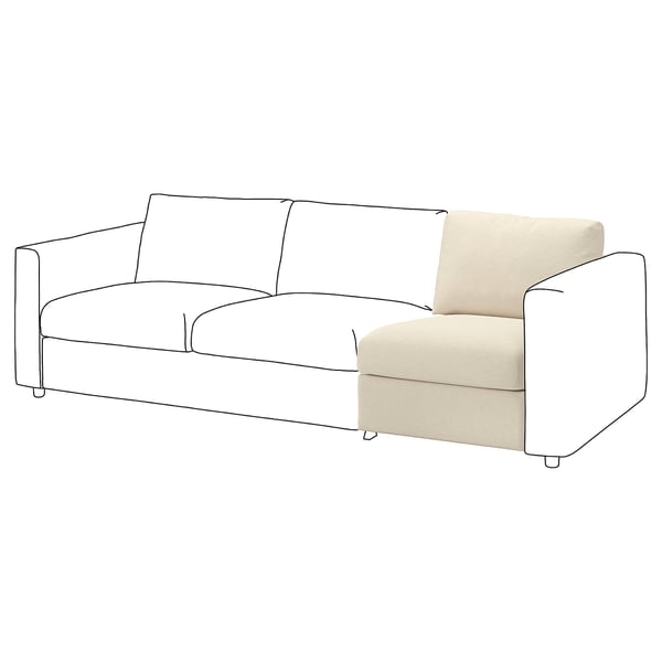 VIMLE 1-sits sektion, Knäbäck ljusbeige
