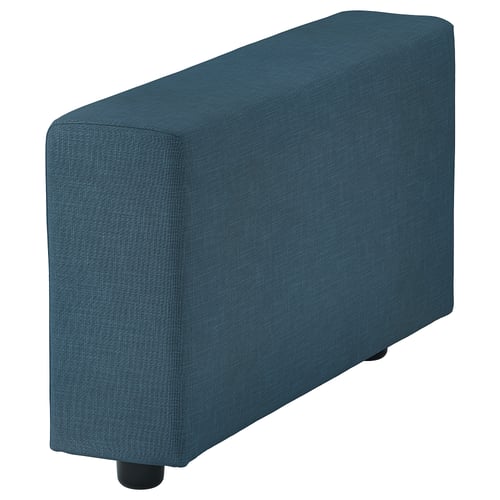 En blå VIMLE soffmodul med en elegant, modern design med ett avtagbart, maskintvättbart tygöverdrag.