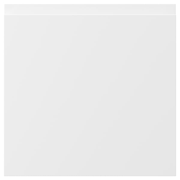 VOXTORP mattvit kökslucka: elegant, modern, vit, slät, med integrerade handtag.