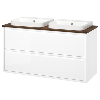 ÄNGSJÖN / BACKSJÖN Meuble lavabo avec tiroirs/vasque