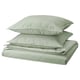 ÄNGSLILJA Housse de couette et 2 taies, gris-vert pâle, 240x220/65x65 cm