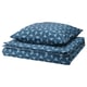 Ensemble couette et oreiller géométrique bleu, rectangulaire, mélange de coton, croustillant, doux.