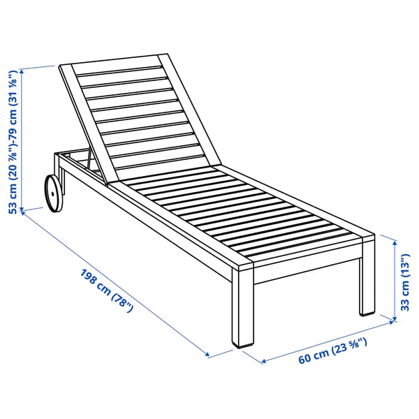 applaro bain de soleil teinte brun materiau durable ikea