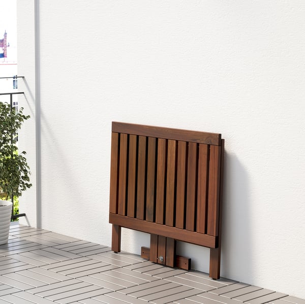 Applaro Table Murale Pliante Exterieur Teinte Brun Ikea