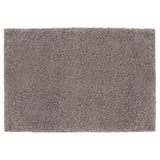 Tapis de bain gris ALMTJÄRN, polyester recyclé doux, forme rectangulaire, design uni.