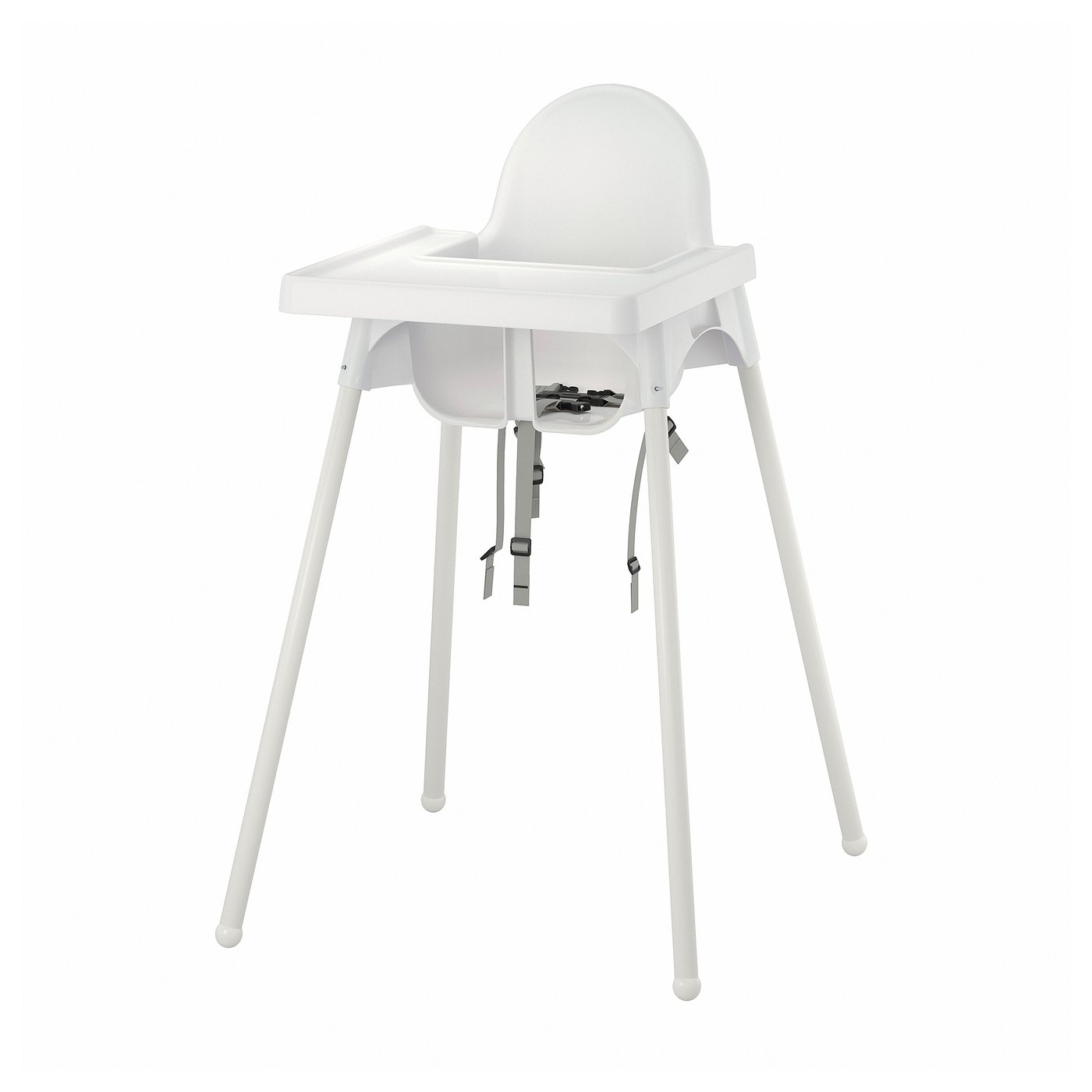 ANTILOP Structure chaise haute+tablette - blanc/blanc