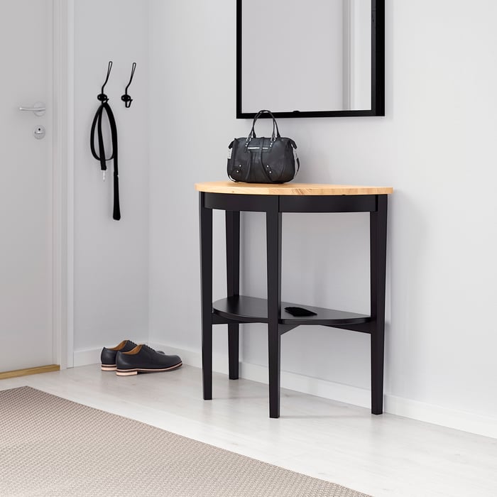 ARKELSTORP Table demilune, noir, 80x40x75 cm IKEA