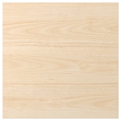 Porte en mélamine effet bois de frêne clair ASKERSUND avec motif de grain naturel, facile à nettoyer, résistante à l’humidité.