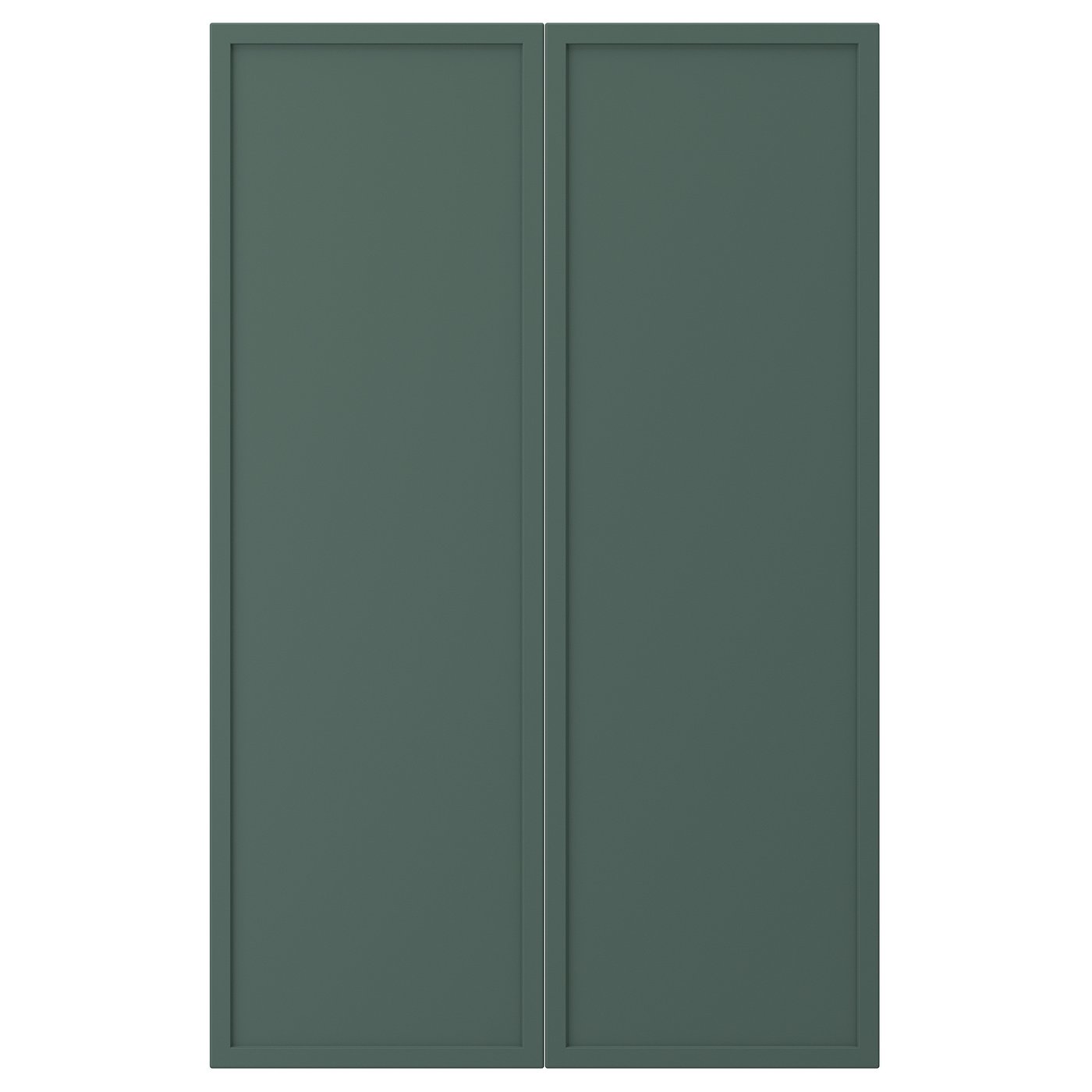 ASPUDDEN Porte élément bas d'angle, 2pcs - gris-vert foncé 25x80 cm