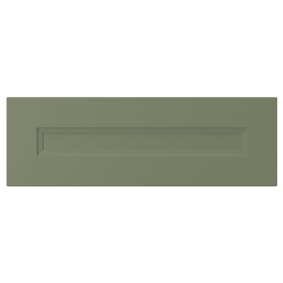 AXSTAD : façade de tiroir vert mat, découpe rectangulaire, design traditionnel.