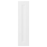 Cette image est la porte de cuisine blanche AXSTAD avec une finition lisse et mate, des lignes douces et un design de panneau encastré.