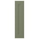 Une porte d’armoire rectangulaire et verte avec un design de panneau encastré.