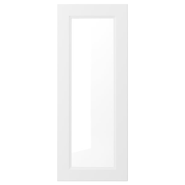 Affiche une porte d’armoire AXSTAD blanche au design rectangulaire élégant avec une section centrale à panneaux et des lignes subtiles et douces.