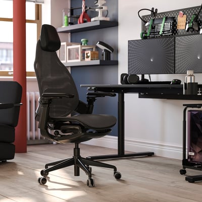 BÄSTBOLL Chaise gaming, noir/Mjuk noir