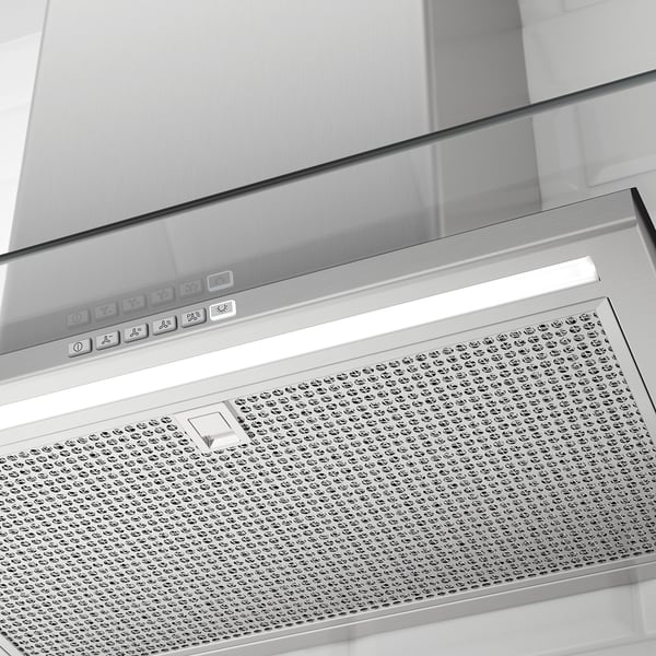 balanserad hotte aspirante murale acier inoxydable verre ikea