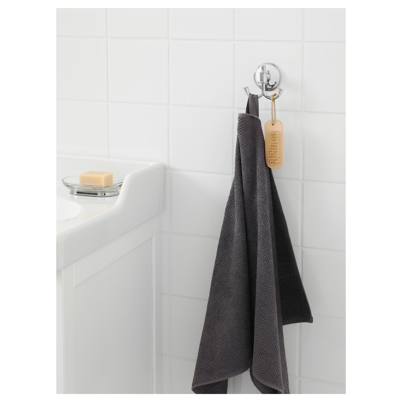 maison porte serviettes ikea balungen double crochet chrome serviette support salle de bain cintre