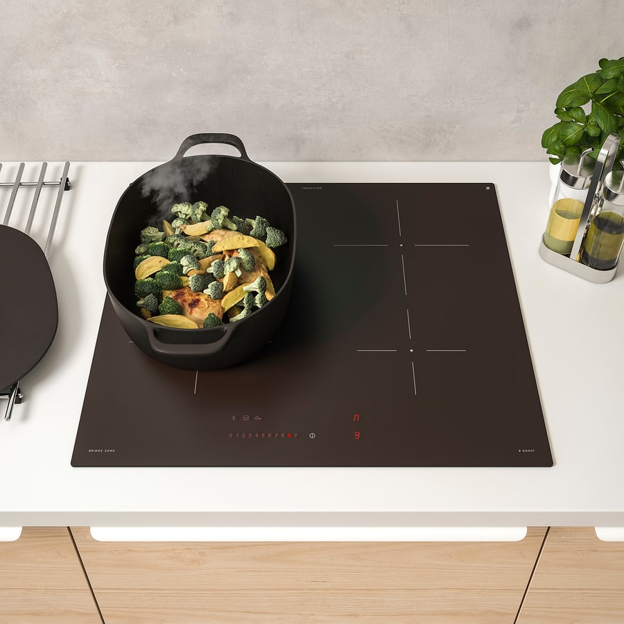 BEJUBLAD Table de cuisson induction, IKEA 500 noir, 58 cm IKEA