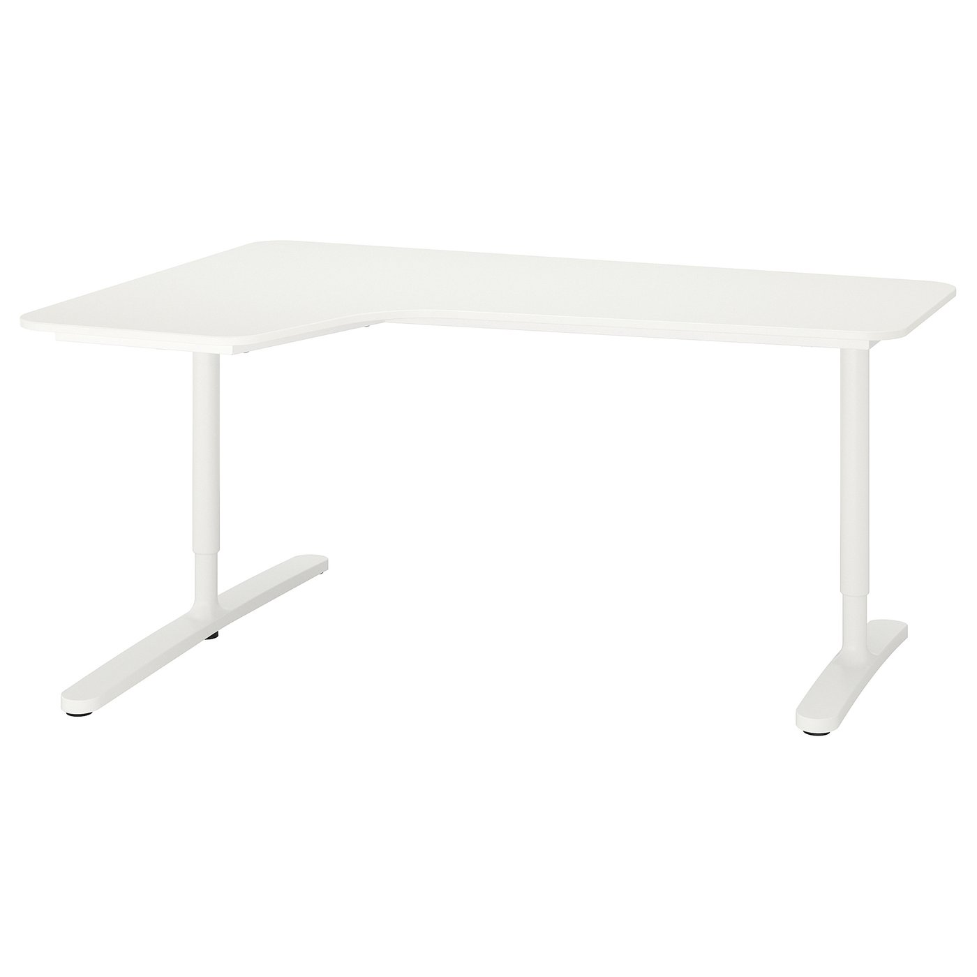 Bekant Bureau D Angle Gch Blanc 160x110 Cm Ikea