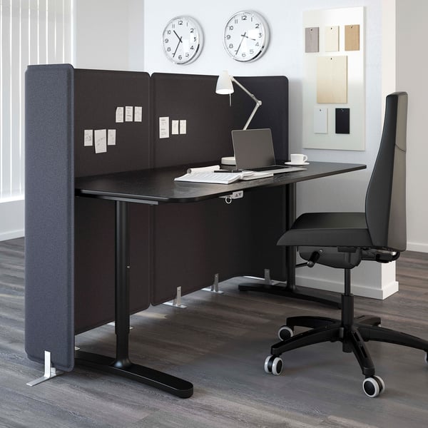 Bekant Separateur Bureau Gris 120 Cm Ikea