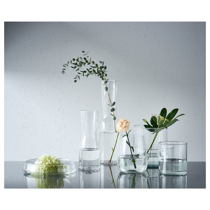 BERÄKNA vase, verre transparent, 18 cm IKEA
