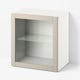 BESTÅ Étagère avec porte, blanc/Sindvik beige-gris clair, 60x42x64 cm