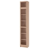 BILLY / OXBERG comb biblio portes pleines/vitrées, effet noyer foncé, 160x30x202 cm